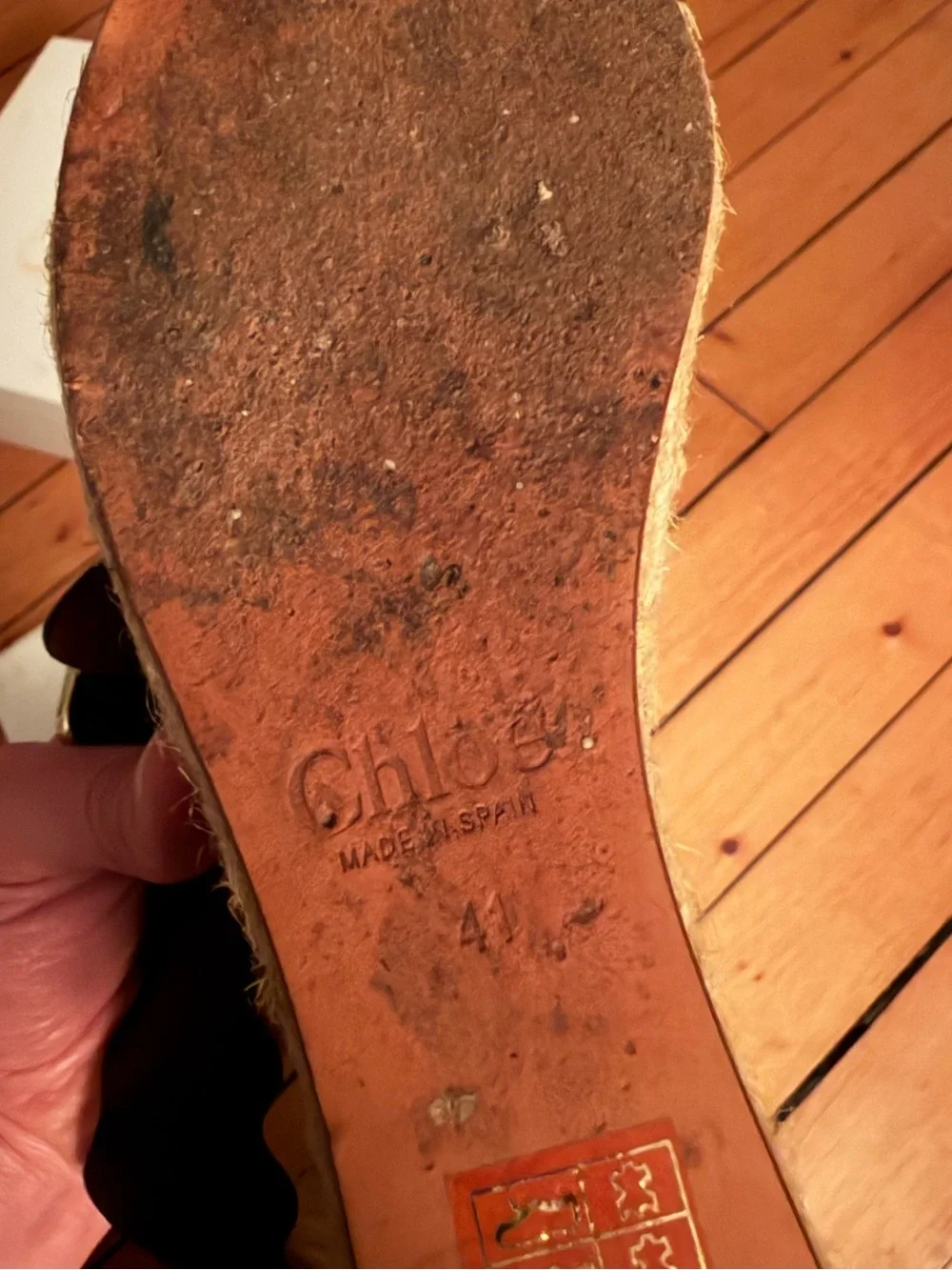 Chloe scalloped espadrille sandals. Size 41